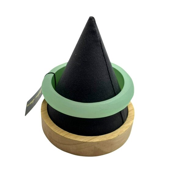 Vintage Cookie Lee Bracelet Bangle Green Chunky Asymmetrical NEW - Picture 3 of 7